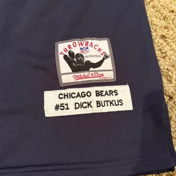 Chicago Bears Dick Butkus NFL Football Mitchell & Ness NWT Jersey Sz.52 - Picture 4 of 7